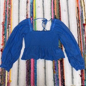 American Eagle cropped top flow shirt